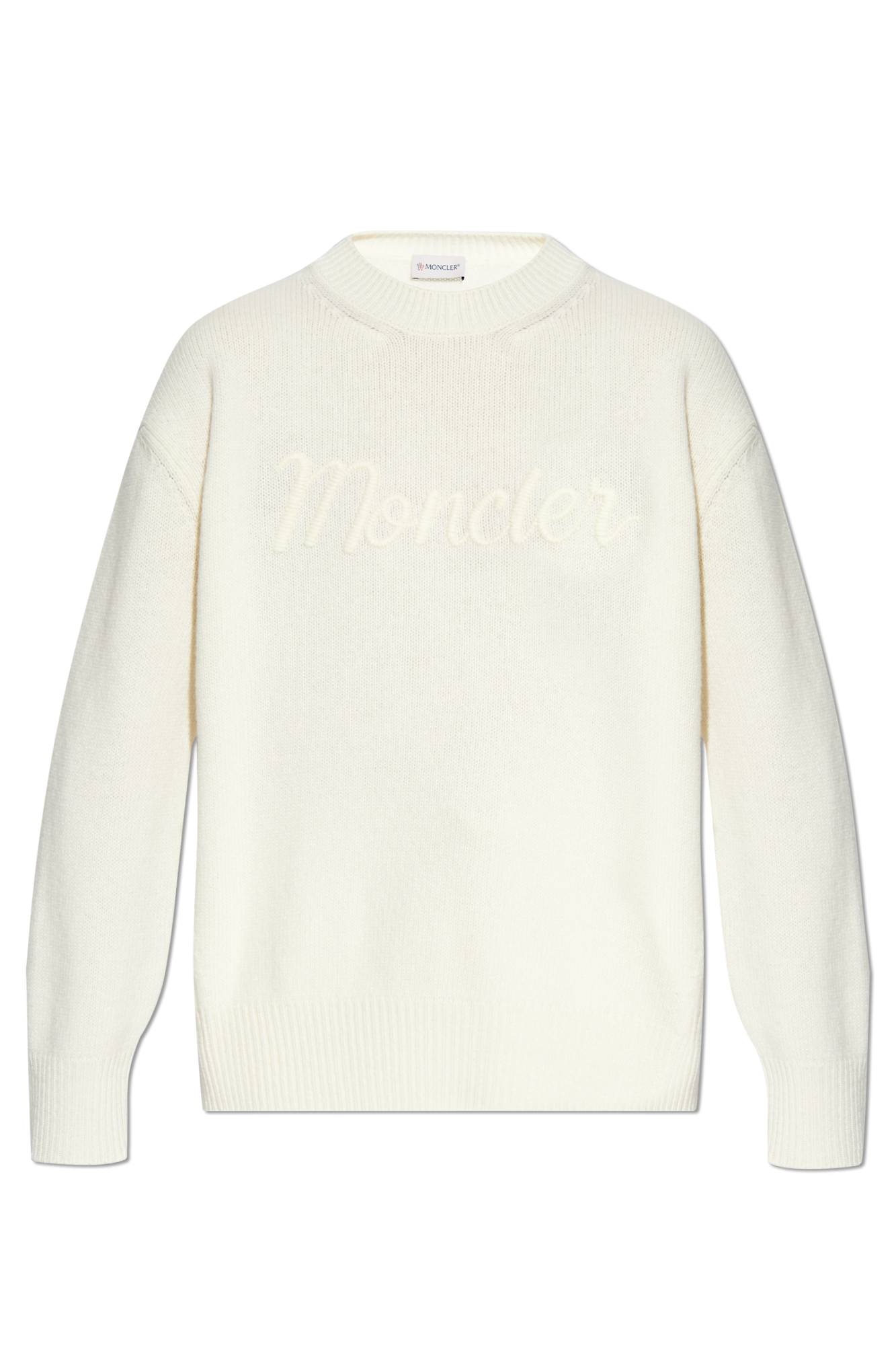 Moncler Sweater with Embroidered Logo | Women's Clothing